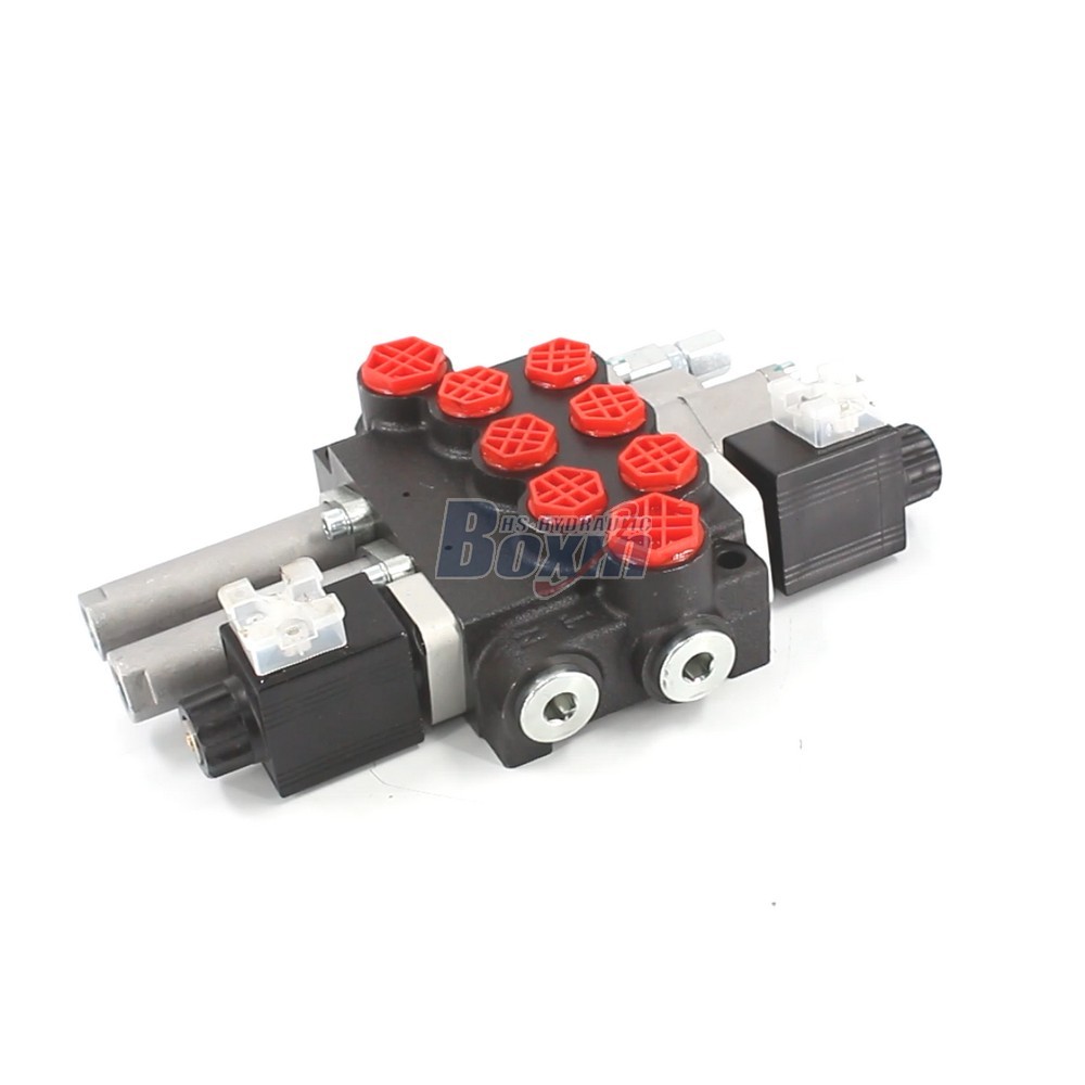 P40-BOT-BQTW1-DCOT Solenoid and Cable 3 Spool Monoblock Valve cover photo